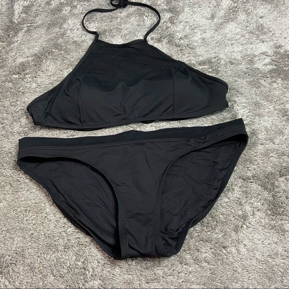 Bond Eye High Neck Mesh Trim Bikini